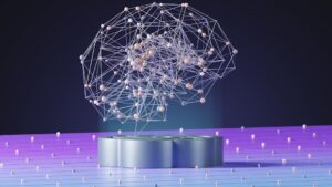 Abstrakte Netzwerkstruktur als Symbol für einen erklärbaren KI-Algorithmus