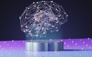 Abstrakte Netzwerkstruktur als Symbol für einen erklärbaren KI-Algorithmus