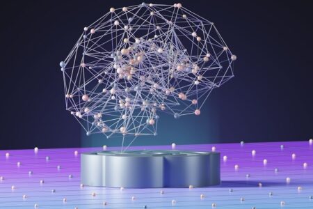 Abstrakte Netzwerkstruktur als Symbol für einen erklärbaren KI-Algorithmus